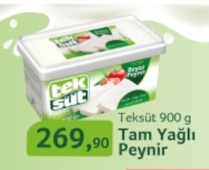 Teksüt Tam Yağlı Peynir 900G
