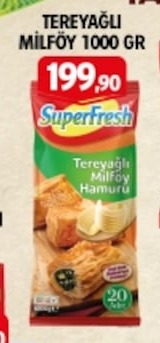 Superfresh Tereyağlı Milföy 1000 Gr