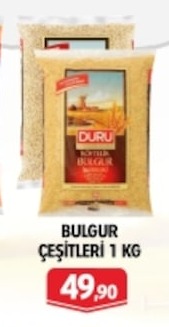 Duru Bulgur Çeşitleri 1 Kg