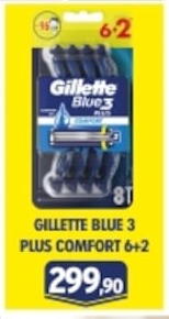 Gillette Blue 3 Plus Comfort 6+2