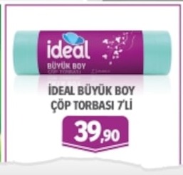 Ideal Büyük Boy Çöp Torbası 7'Li
