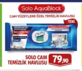 Solo Aquablock Cam Yüzeylere Özel Temizlik Havlusu