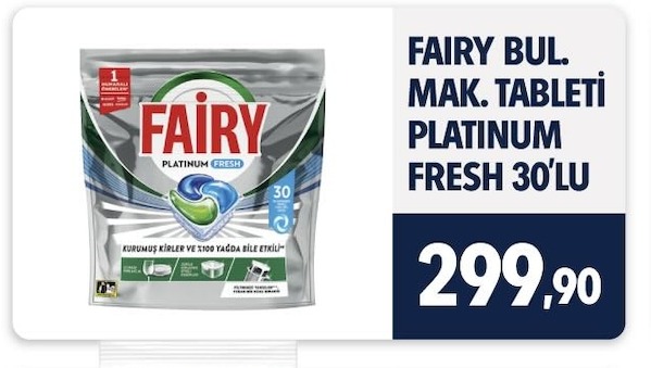 Fairy Bul. Mak. Tableti Platinum Fresh 30'Lu