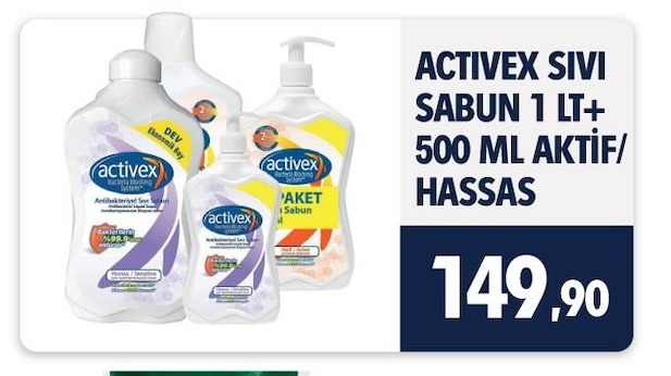 Activex Sivi Sabun 1 Lt+ 500 Ml Aktif/ Hassas