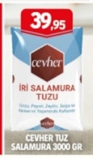 Cevher Tuz Salamura 3000 Gr