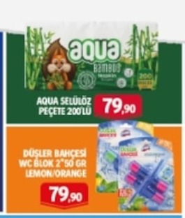 Aqua Selüloz Peçete 200Lu