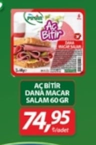 Pinar Aç Bitir Dana Macar Salam 60 Gr