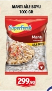 Superfresh Manti Aile Boyu 1000 Gr