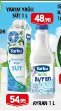 Torku Yarim Yağli Süt 1 L