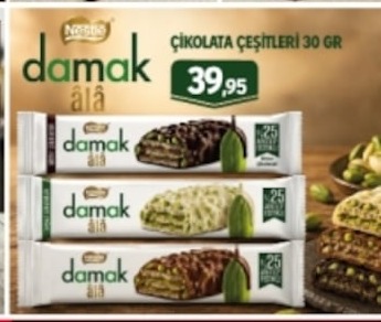 Damak Ala Çikolata Çeşitleri 30 Gr