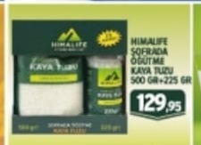 Himalife Sofrada Öğütme Kaya Tuzu 500 Gr+225 Gr