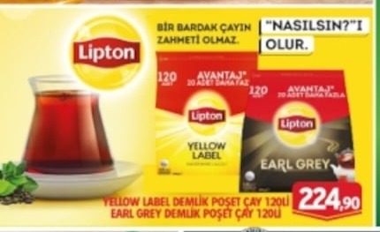 Lipton Yellow Label Demlik Poşet Çay 120Lu Earl Grey Demlik Poşet Çay 120Lu