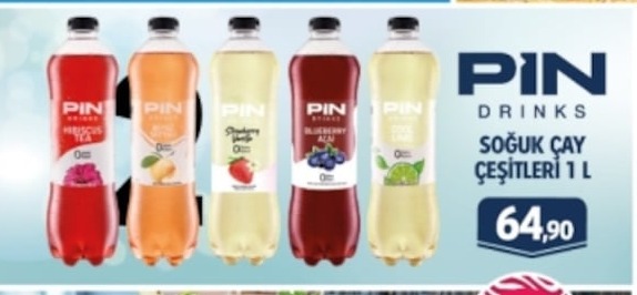 Pin Drinks Soğuk Çay Çeşitleri 1 L