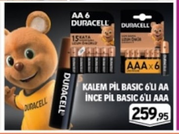 Duracell Kalem Pil Basic 6'Li Aa İnce Pil Basic 6'Li Aaa