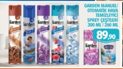Garden Manuel/Otomatik Hava Temizleyici Sprey Çeşitleri 300 Ml / 260 Ml