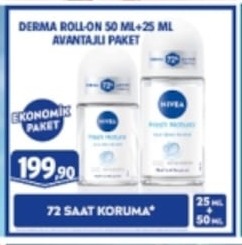 Nivea Derma Roll-On 50Ml + 25Ml Avantajlı Paket