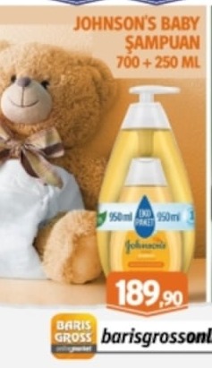 Johnson'S Baby Şampuan 700Ml + 250Ml Paket
