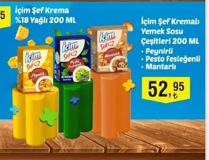 İçim Şef Krema %18 Yağlı 200 Ml