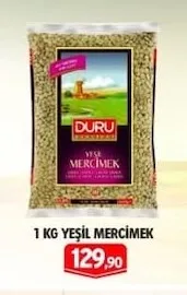 1 Kg Yeşil Mercimek