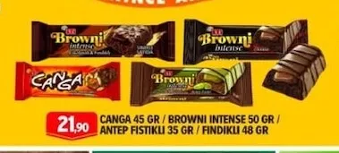 Canga 45 Gr / Browni Intense 50 Gr / Antep Fıstıklı 35 Gr / Fındıklı 48 Gr