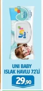 Uni Baby Islak Havlu 72'Li
