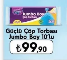 Parex Güçlü Çöp Torbası Jumbo Boy 10'Lu