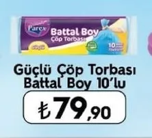 Parex Güçlü Çöp Torbası Battal Boy 10'Lu
