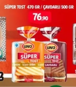 Uno Süper Tost 470 Gr / Çavdarlı 500 Gr
