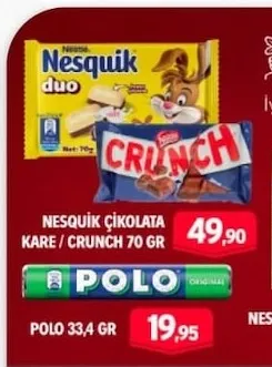 Nesquik Çikolata Kare / Crunch 70 Gr