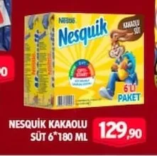 Nesquik Kakaolu Süt 6*180 Ml