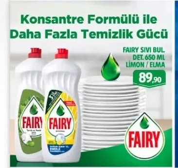 Fairy Sıvı Bulaşık Deterjanı 650 Ml Limon / Elma