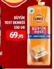 Uno Büyük Tost Ekmeği 550 Gr