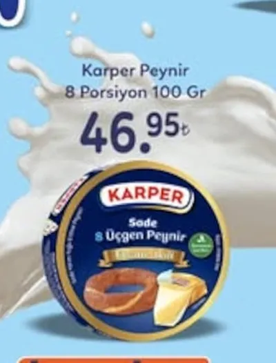 Karper Peynir 8 Porsiyon 100 Gr