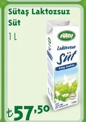 Sütaş Laktozsuz Süt 1 L