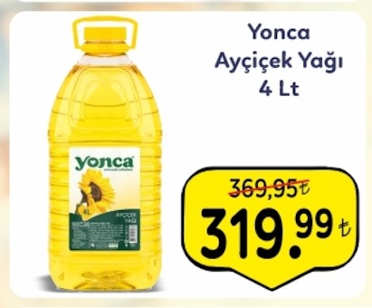 Yonca Ayçiçek Yağı 4 Lt
