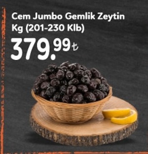 Cem Jumbo Gemlik Zeytin Kg (201-230 Klb)