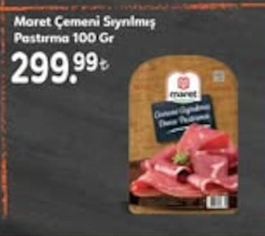Moret Çemeni Sıyrılmış Pastırma 100 Gr