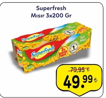 Superfresh Mısır 3X200 Gr
