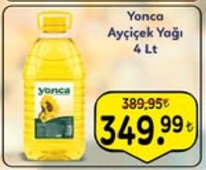 Yonca Ayçiçek Yağı 4 Lt
