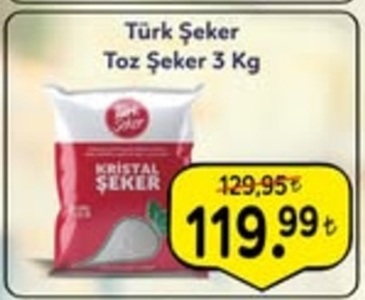 Türk Şeker Toz Şeker 3 Kg