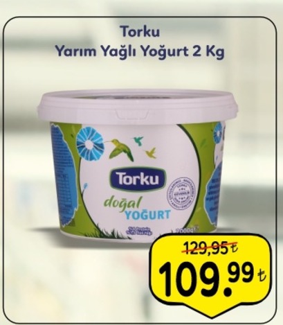 Torku Yarım Yağlı Yoğurt 2 Kg