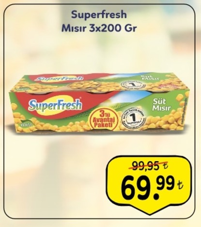 Superfresh Mısır 3X200 Gr