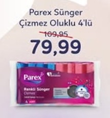 Parex Sünger Çizmez Oluklu 4'Lü