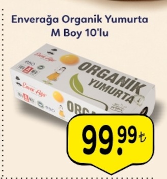 Enverağa Organik Yumurta M Boy 10'Lu