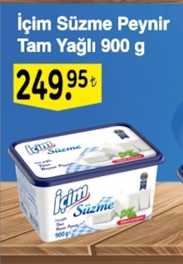 İçim Süzme Peynir Tam Yağlı 900 G