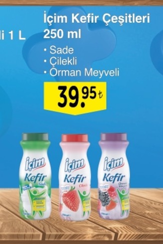 İçim Kefir Çeşitleri 250 Ml
