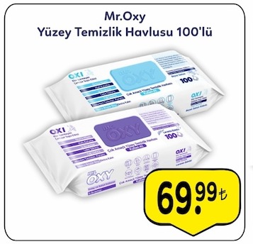 Mr.Oxy Yüzey Temizlik Havlusu 100'Lü