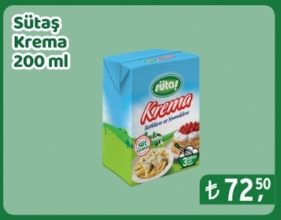Sütaş Krema 200 Ml