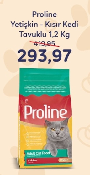 Proline Yetişkin - Kısır Kedi Tavuklu 1,2 Kg