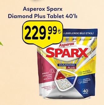 Asperox Sparx Diamond Plus Tablet 40'Lı